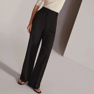 Favorite Daughter Black The Fiona High Waist Wide Leg Trouser Pants Size 10